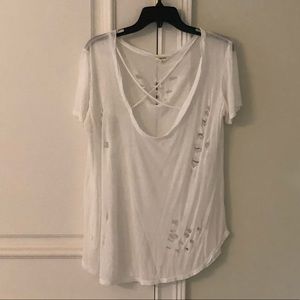 Destroyed white tee.. so soft!